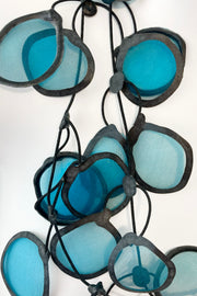 Annemieke Broenink Transparent Leaf Necklace Turquoise