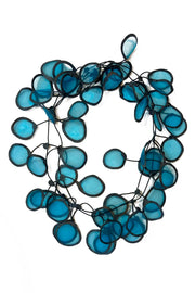 Annemieke Broenink Transparent Leaf Necklace Turquoise