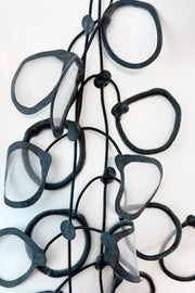 Annemieke Broenink Transparent Leaf Necklace Black/White