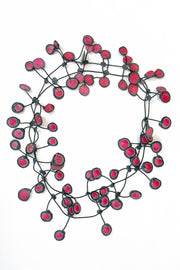 Annemieke Broenink Dubbel Dot Necklace Bright Pink