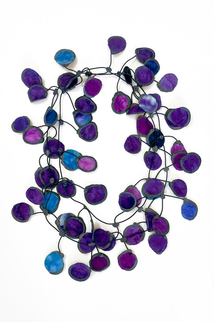 Annemieke Broenink Ink Fabric Necklace Purple