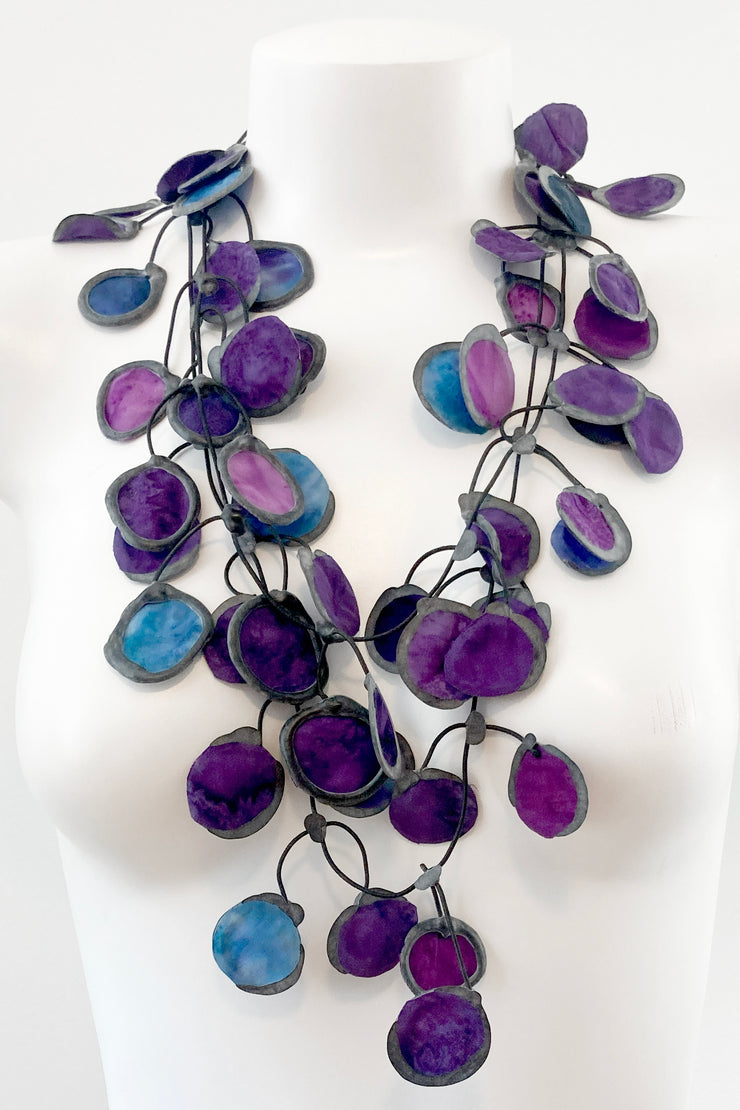 Annemieke Broenink Ink Fabric Necklace Purple