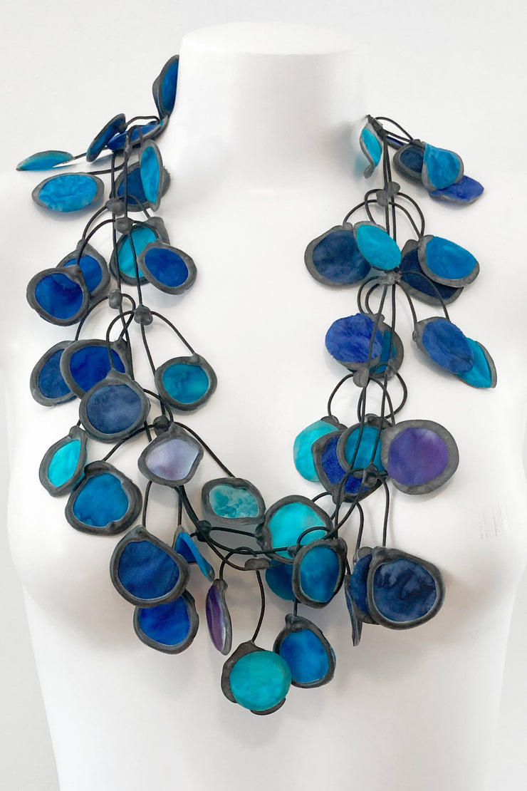 Annemieke Broenink Ink Fabric Necklace Turquoise