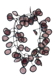 Annemieke Broenink Transparent Leaf Necklace Eggplant