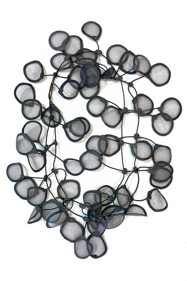 Annemieke Broenink Transparent Leaf Necklace Mouse Grey