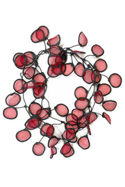 Annemieke Broenink Transparent Leaf Necklace Red