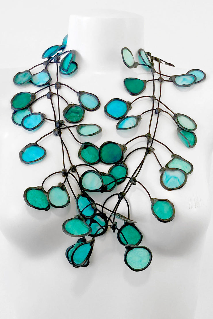 Annemieke Broenink Ink Fabric Jade Necklace Spearmint