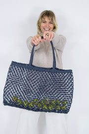 Apple Green Duck Jute String Shopper Bag