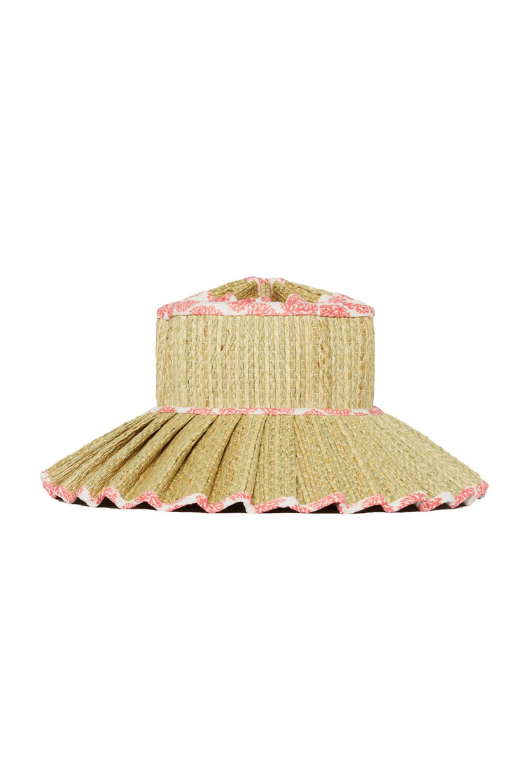 Lorna Murray x Kathy Hilton Ladies Luxe Maxi Capri Hat Coral