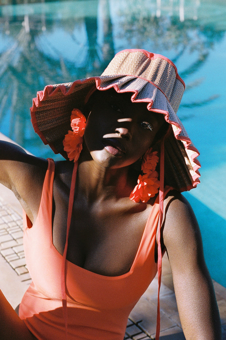 Lorna Murray Ladies Island Maxi Capri Hat Flamingo