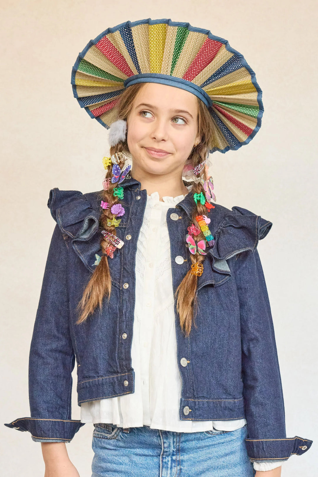 Lorna Murray x Kathy Hilton Child Luxe Capri Hat Sun Bathe Denim