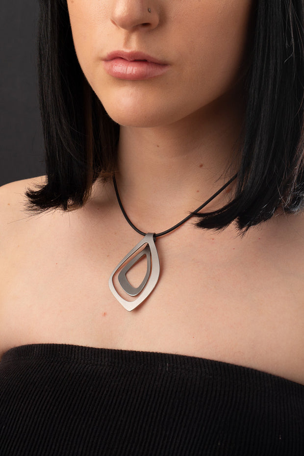 Fink Design Loop Angle Necklace Stainless Steel