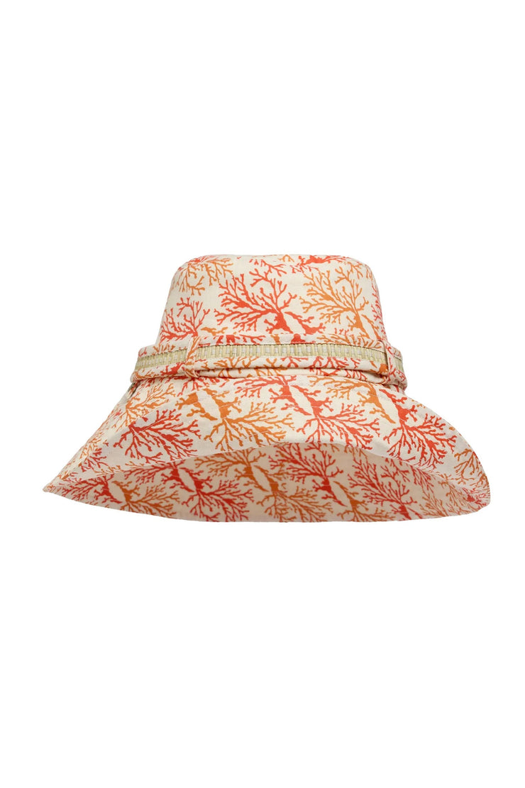 Lorna Murray x Kathy Hilton Ladies Garden Lyon Bucket Hat Coral