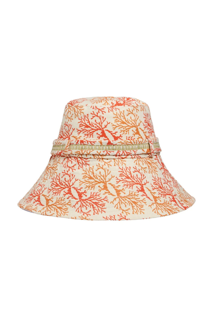 Lorna Murray x Kathy Hilton Ladies Garden Lyon Bucket Hat Coral
