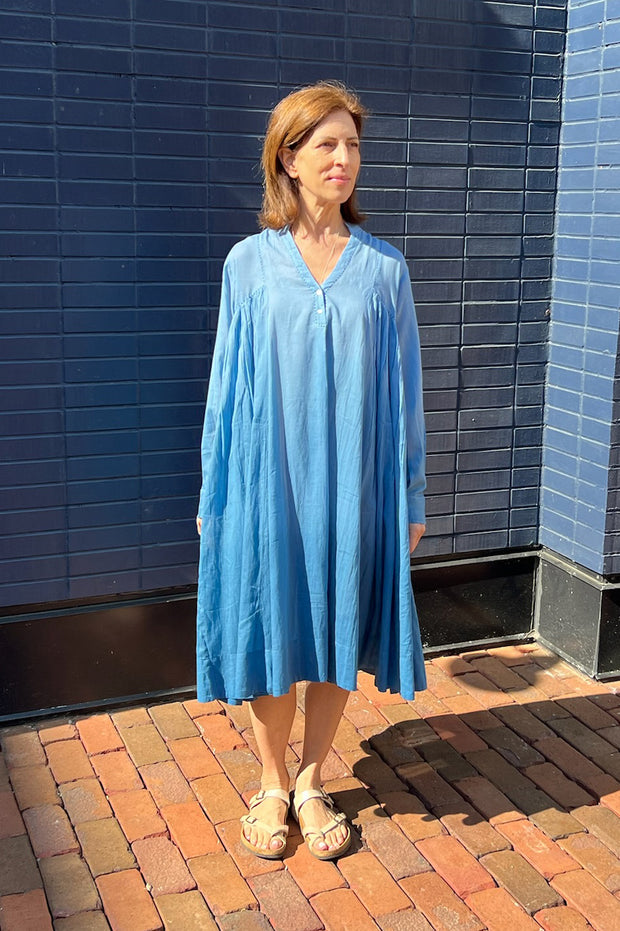 Kiitoslife Omra Ombré Blue Organic Voile Dress