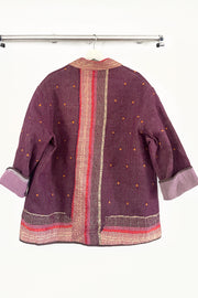 Kiitoslife Vintage Kantha Jacket One Size Short Plum/Red/Gold/Blue