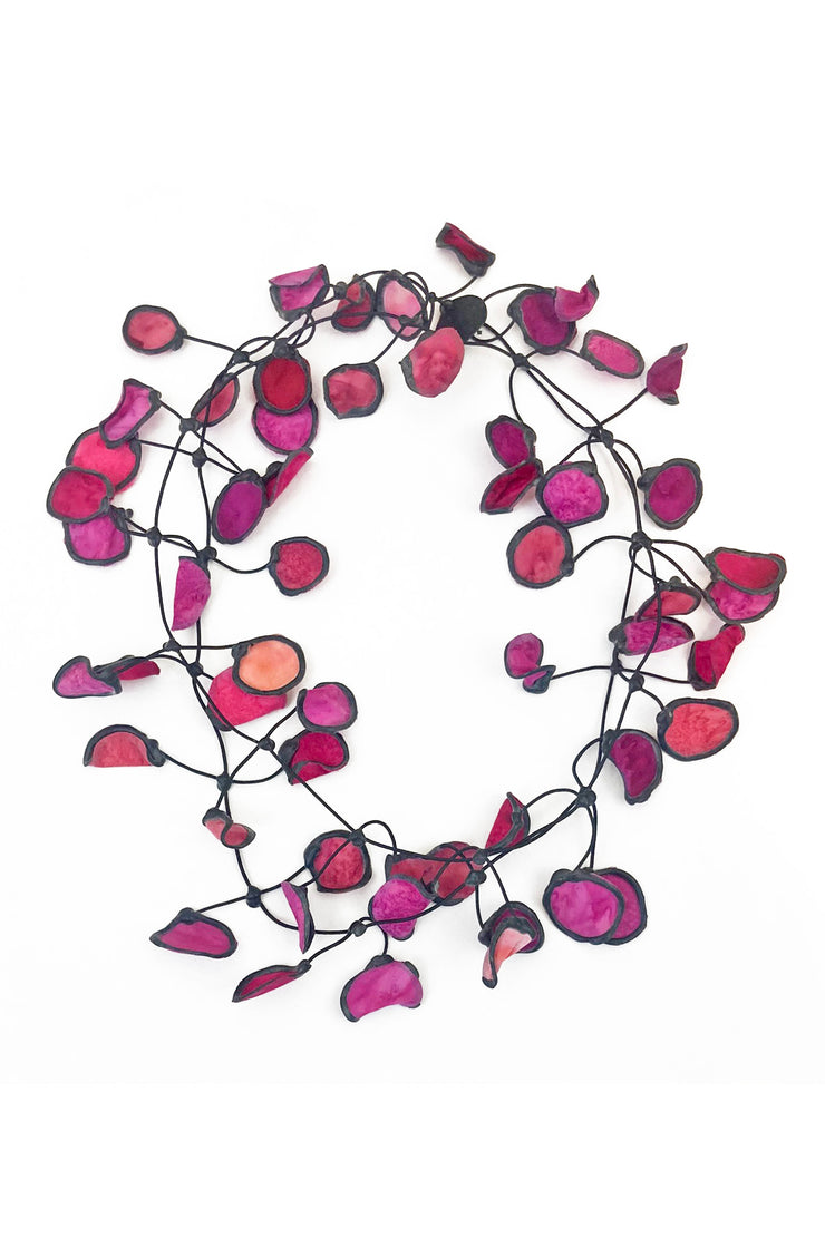 Annemieke Broenink Ink Fabric Necklace Deep Pink