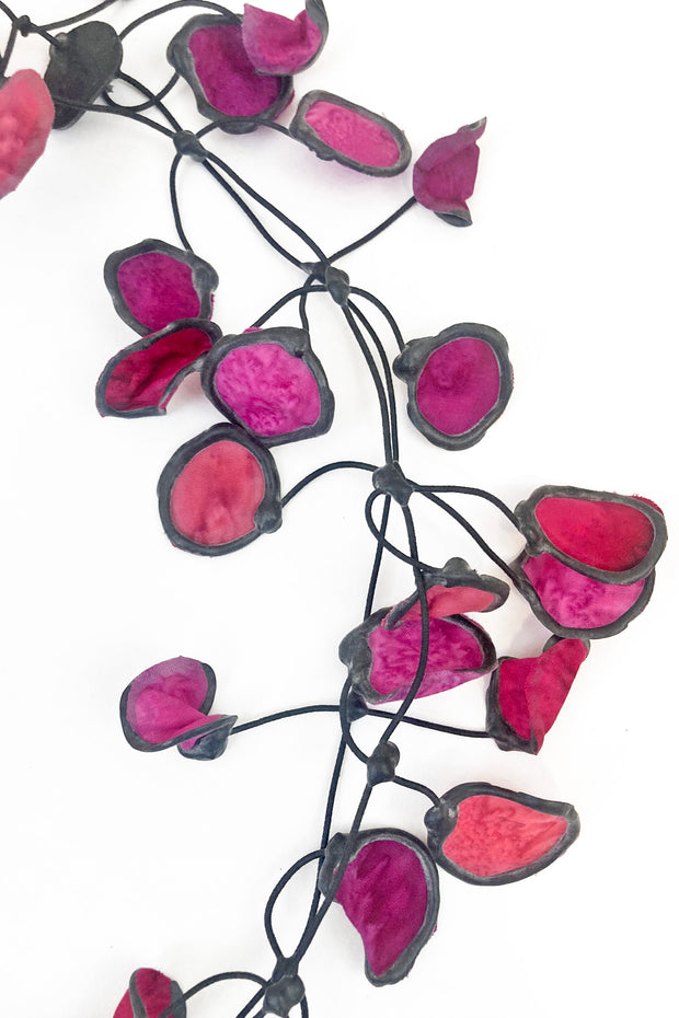 Annemieke Broenink Ink Fabric Necklace Deep Pink