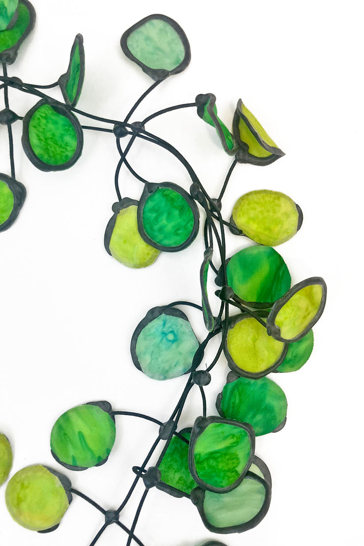 Annemieke Broenink Ink Fabric Necklace Chartreuse