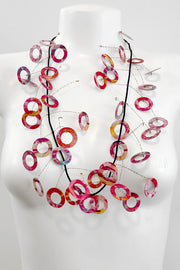 Takara Kinetic Circles Necklace Pink