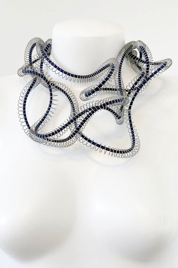 Rosalba Galati Eterea 4-Strand Steel Necklace Dark Blue