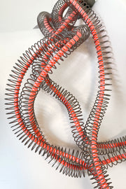 Rosalba Galati Eterea 4-Strand Steel Necklace Fluorescent Orange