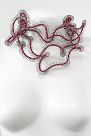 Rosalba Galati Eterea 4-Strand Steel Necklace Fuchsia