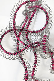 Rosalba Galati Eterea 4-Strand Steel Necklace Fuchsia