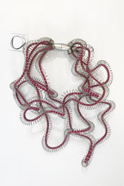 Rosalba Galati Eterea 4-Strand Steel Necklace Fuchsia