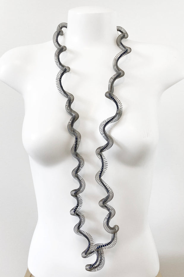 Rosalba Galati Eterea Long Steel Necklace Blue