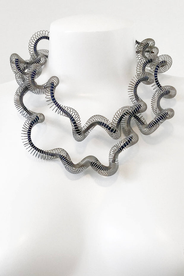 Rosalba Galati Eterea Long Steel Necklace Blue