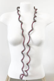 Rosalba Galati Eterea Long Steel Necklace Fuchsia