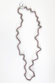Rosalba Galati Eterea Long Steel Necklace Fuchsia