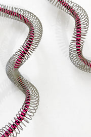 Rosalba Galati Eterea Long Steel Necklace Fuchsia