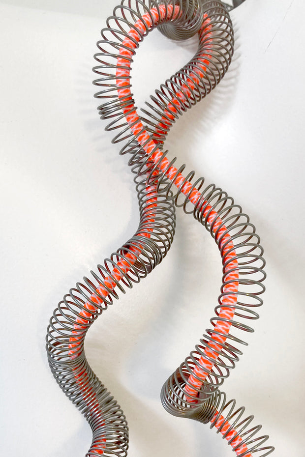 Rosalba Galati Eterea Long Steel Necklace Fluorescent Orange