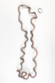 Rosalba Galati Eterea Long Steel Necklace Fluorescent Orange