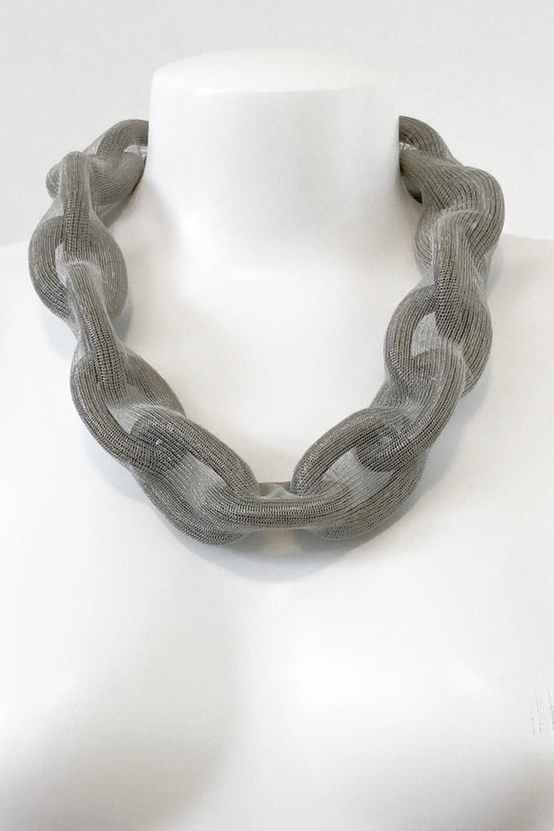 Rosalba Galati Catena Short Steel Mesh Chain Necklace