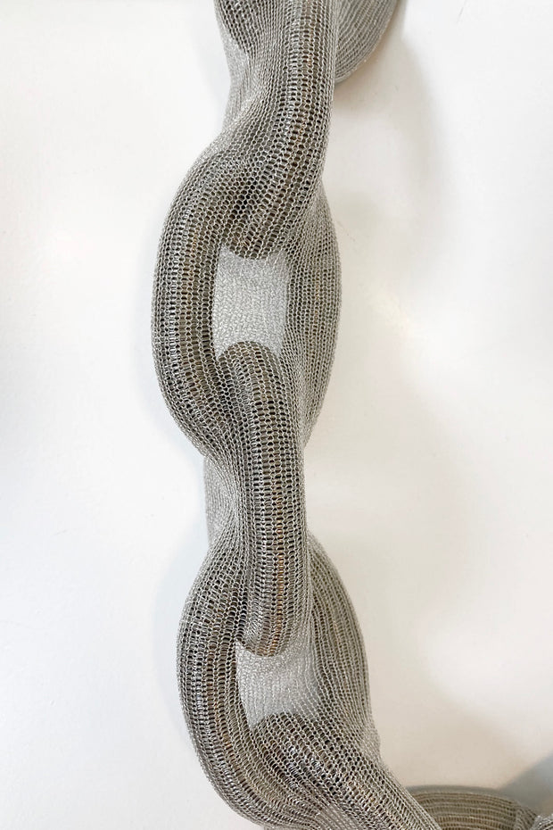 Rosalba Galati Catena Short Steel Mesh Chain Necklace
