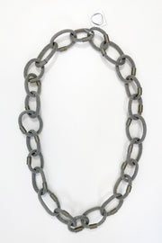 Rosalba Galati Bond Metal Copper Mesh Link Necklace Silver