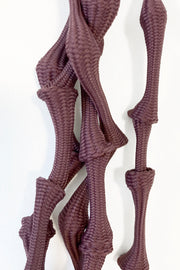 Rosalba Galati Spider Long Knot Fabric Necklace Burgundy