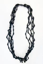Rosalba Galati Spider Long Knot Fabric Necklace Black