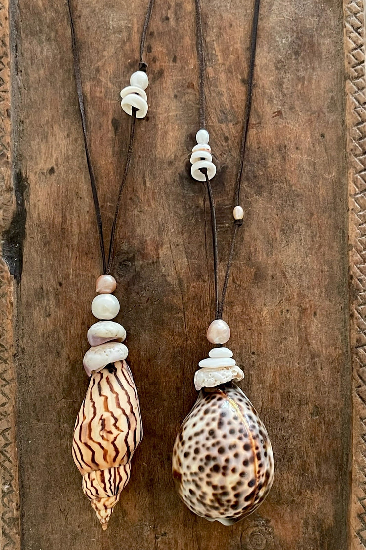 Beached Treasures Giant Tiger Cowrie Necklace