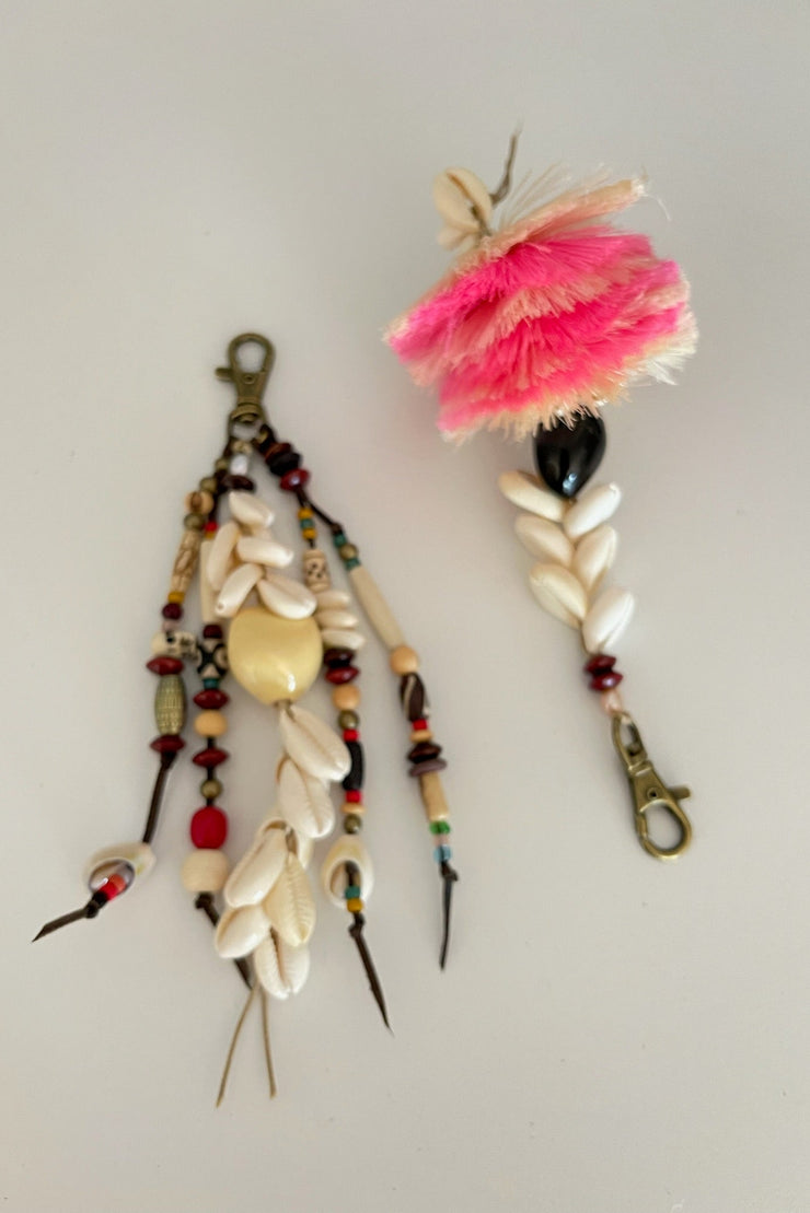 Beached Treasures Pink Hau Keyring