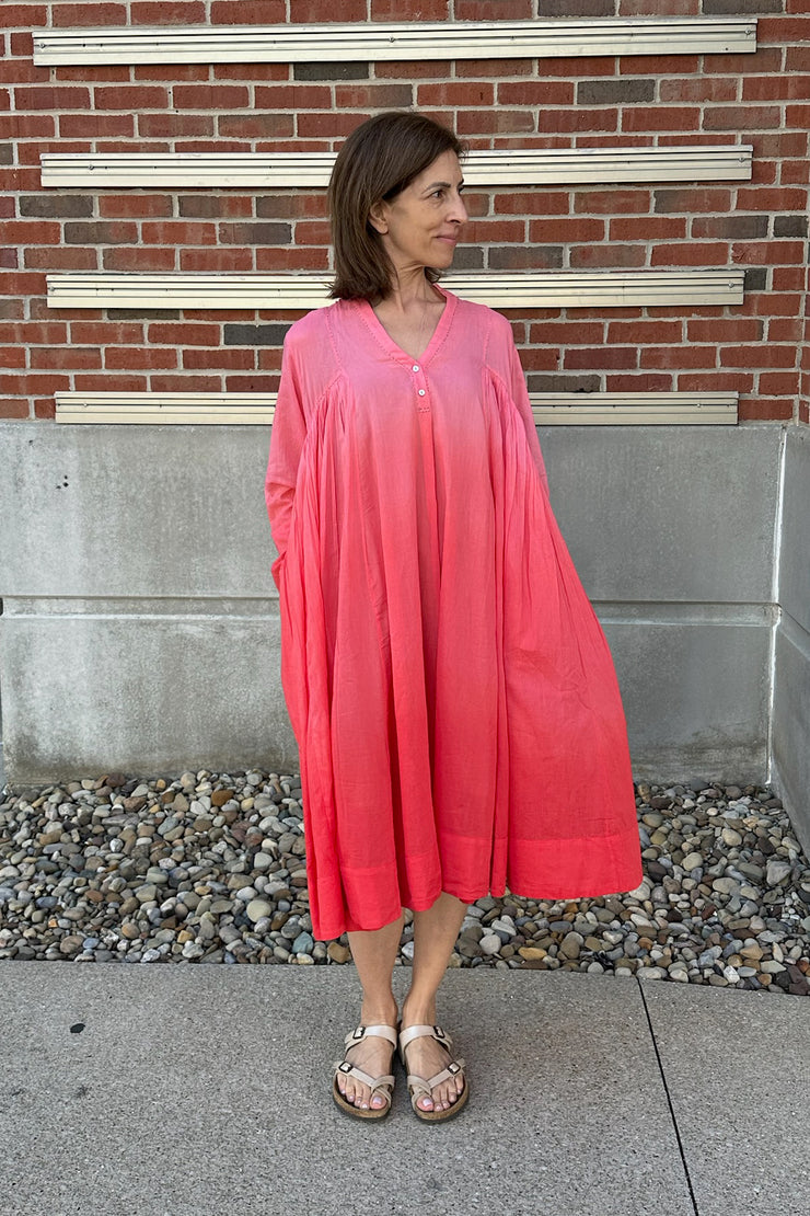 Kiitoslife Omra Ombré Watermelon Organic Voile Dress