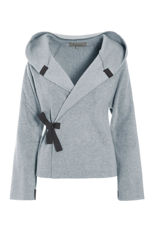 Henriette Steffensen Fleece Wrap Cardigan Light Grey | 1009