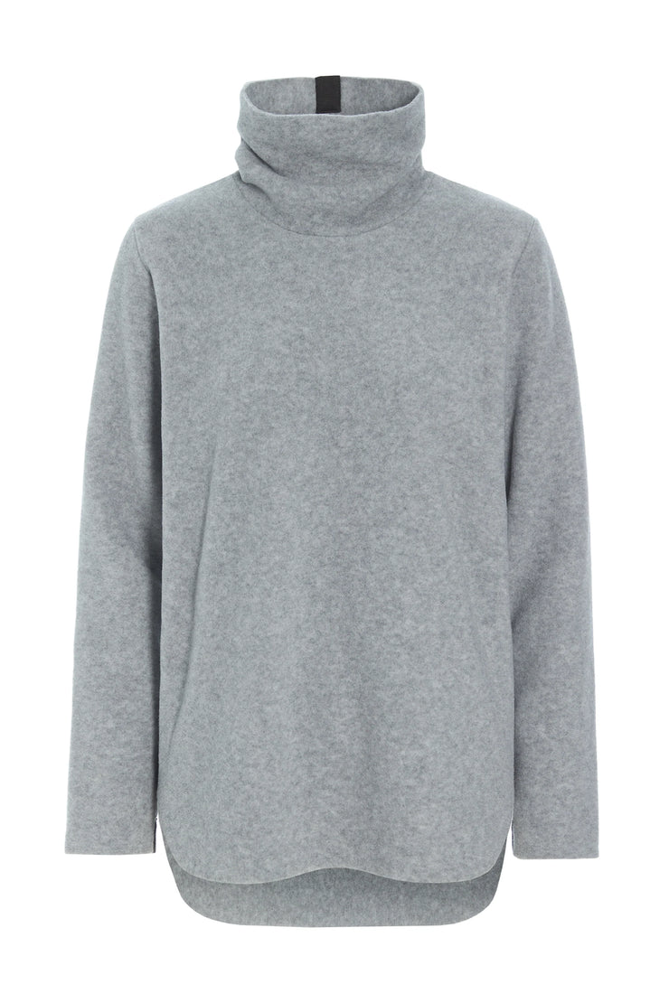 Henriette Steffensen High Neck Fleece Blouse Light Grey | 1348