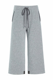 Henriette Steffensen Fleece Flare Cropped Trousers Light Grey | 2115