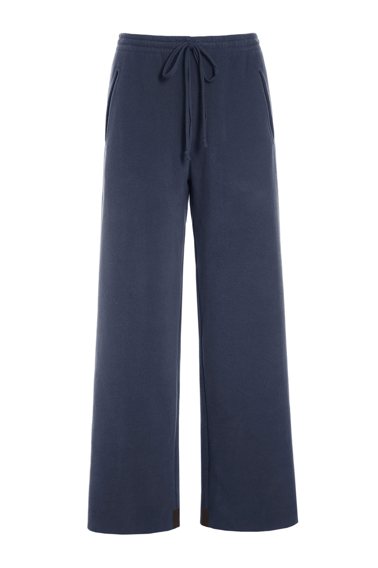 Henriette Steffensen Fleece Flare Trousers Evening Blue | 2116
