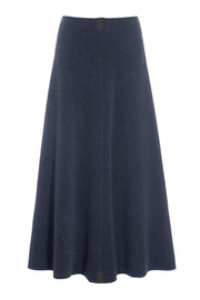 Henriette Steffensen Fleece Long Flared Skirt Evening Blue | 3256