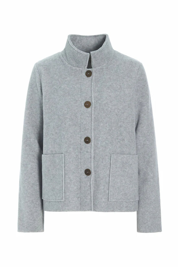Henriette Steffensen Fleece Short Jacket Light Grey | 7164